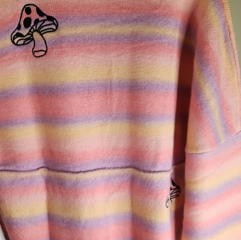 Spirit Jersey NWT Unisex Psychedelic Mushroom Knit Sweater - Picture 15 of 15